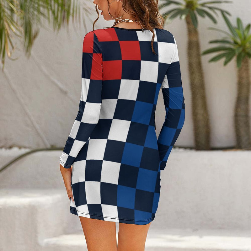 Hollow Slim-Fit Dress Slim dress with hollow waist