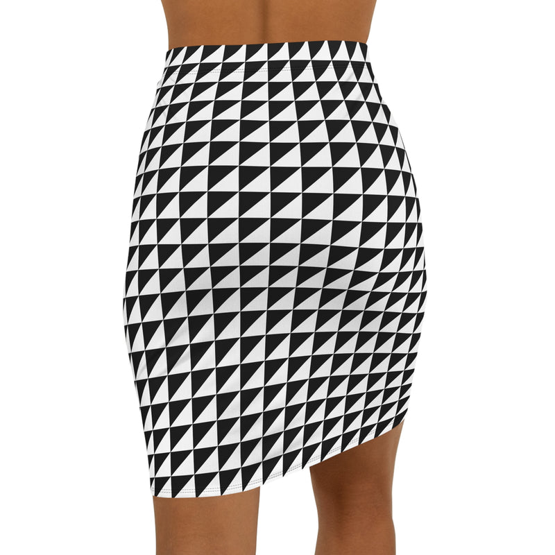 Stylish Geometric Pencil Skirt, Modern Office Wear, Trendy Outfit, Casual Evening Style, Fashion Statement Skirt