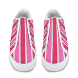 candy cane striped print 3B Seattle Low Top Men's Shoes (Model 1013-6)