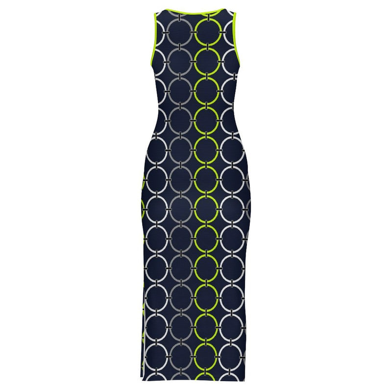 Sleeveless Bodycon Side Slit Long Dress Split cheongsam