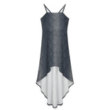 Women&#039;s High-Low Spaghetti Strap Dress Tailcoat skirt