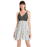 Spaghetti Strap Sleeveless Falred Hem Short Dress