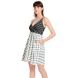 Spaghetti Strap Sleeveless Falred Hem Short Dress