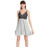 Spaghetti Strap Sleeveless Falred Hem Short Dress