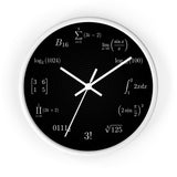 Math Equation Wall Clock — Geeky Mathematical Formula Clock for Students & Teachers