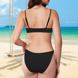 It Comes In Black Women's Ring Buckle Low Waist Bikini Set