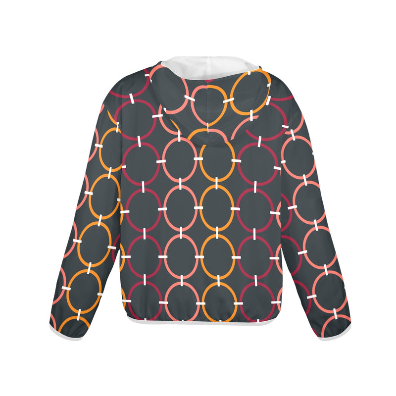 colored rings print 6BC Women's Lightweight Sun Protection Hoodie (Model H62)