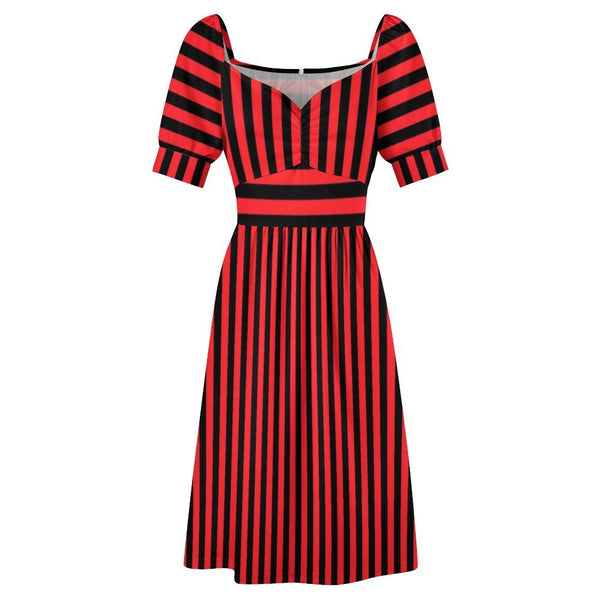 Sweetheart Neck Puff Sleeve Mini Dress (B271) Dress