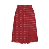 Polka Dots Elastic Waist Pocket Midi Skirt