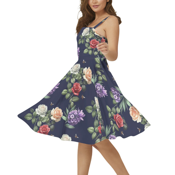 Apiary Garden Goodness Sleeveless Square Neck Flare Hem Midi Dress