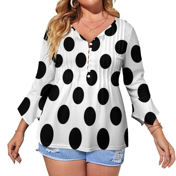 Women&#039;s Ruffled Petal Sleeve Top Women's ruffled petal sleeve top