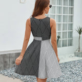 V-Neck Sleeveless Dress (NZ022)  Frocks