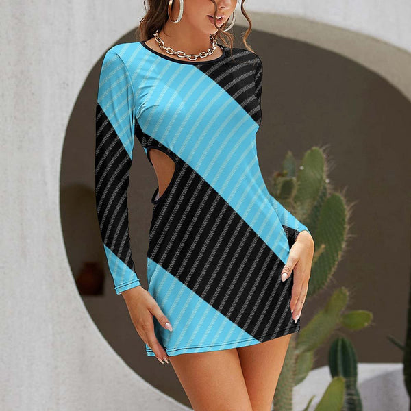 Slim dress with hollow waist Hollow Slim-Fit Dress
