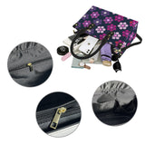 lg lav purple print PU Leather Handbag-Small (Model 1747)