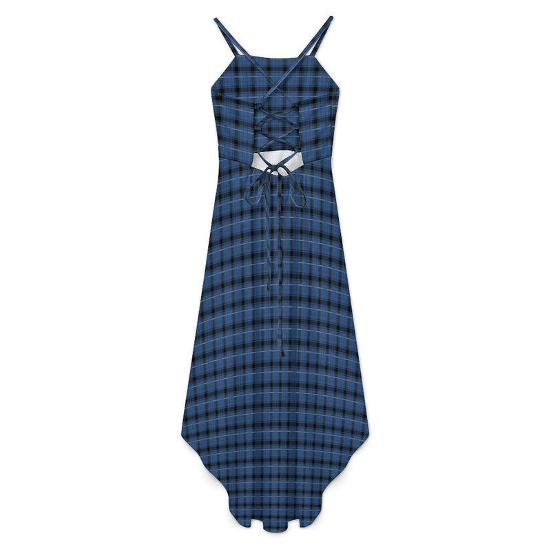 Women&#039;s High-Low Spaghetti Strap Dress Tailcoat skirt