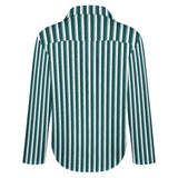 Long Sleeve Blouse (B648) Cropped hem shirt