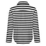 Long Sleeve Blouse (B648) Cropped hem shirt