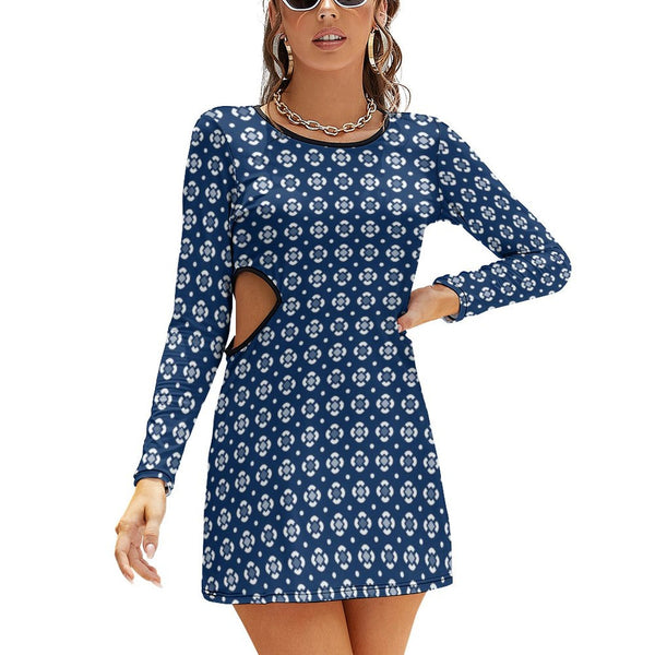 Peacefully Posh Hollow Slim-Fit Dress Slim dress with hollow waist