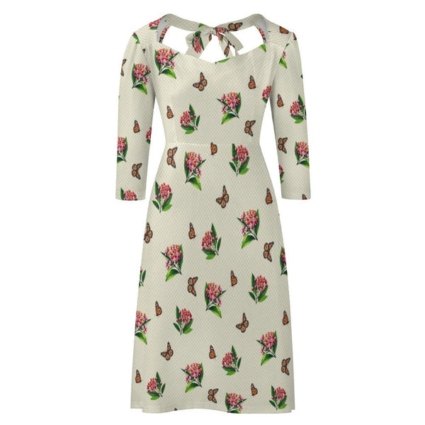 Monarch Milkweed Medley Women's Sweetheart Flare Dress