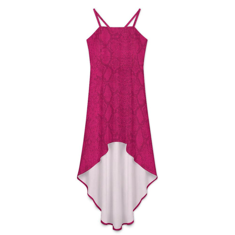 Women&#039;s High-Low Spaghetti Strap Dress Tailcoat skirt