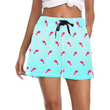 manatee fuchsia print gradient 2 Women's Casual Board Shorts (Model L54)