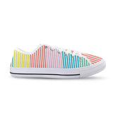 striped print colorful 2A Seattle Low Top Men's Shoes (Model 1013-6)