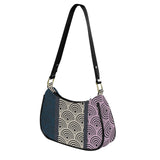 tricolor shell purse print Women's Shoulder Bag-Black Strap (Model 1748)