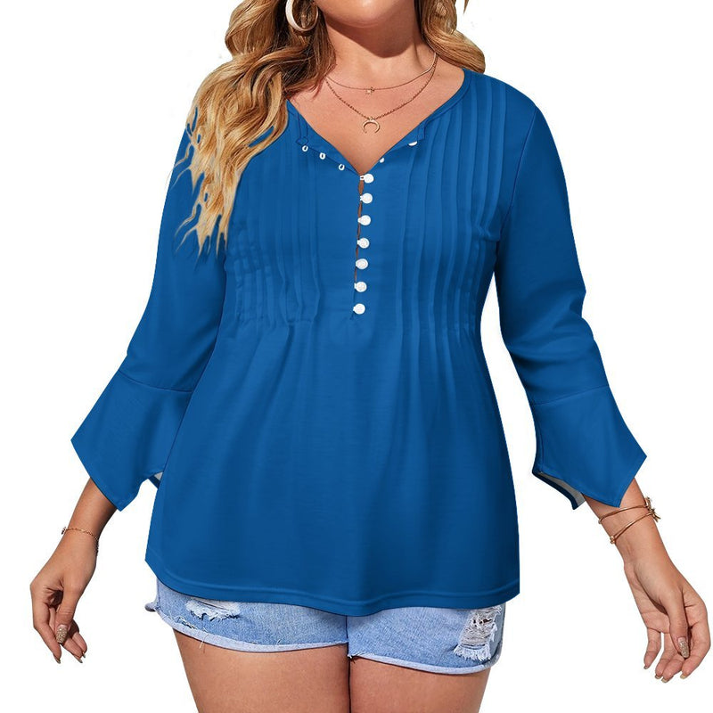 Women&#039;s Ruffled Petal Sleeve Top Women's ruffled petal sleeve top