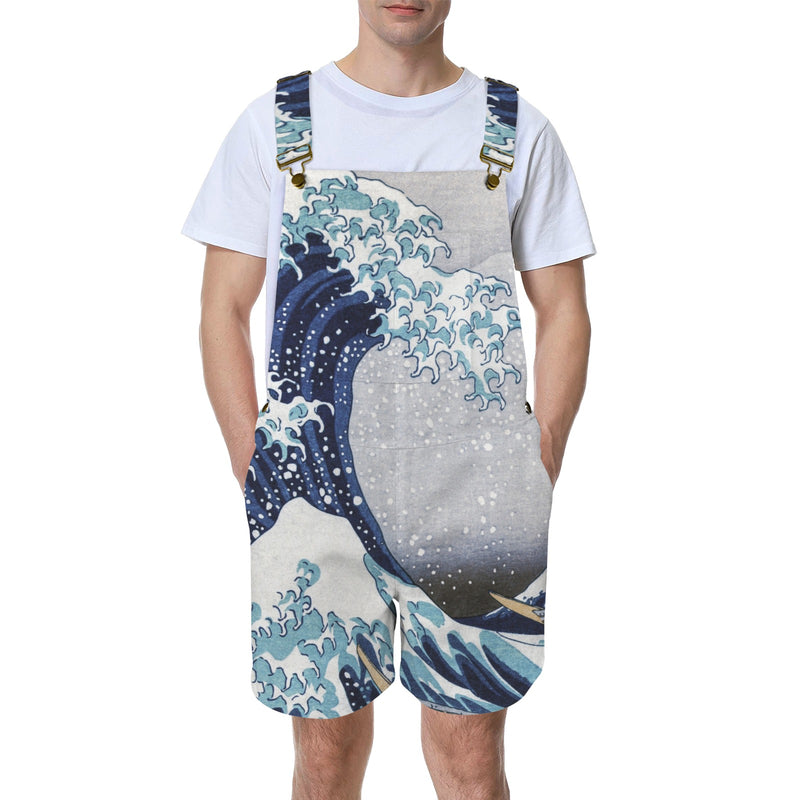 back hokasai Unisex Shorts Suspender Jumpsuit (Model L78)