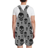 skull and bones print 30Z Unisex Shorts Suspender Jumpsuit (Model L78)