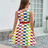 V-Neck Sleeveless Dress (NZ022)  Frocks