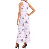 Halter Neck Buckle Belted Jumpsuit
