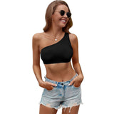 Women's One-shoulder Crop Top One-shoulder Crop Top