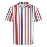 Americana Men's Lapel Collar Folds Design Shirt