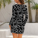 Hollow Slim-Fit Dress Slim dress with hollow waist