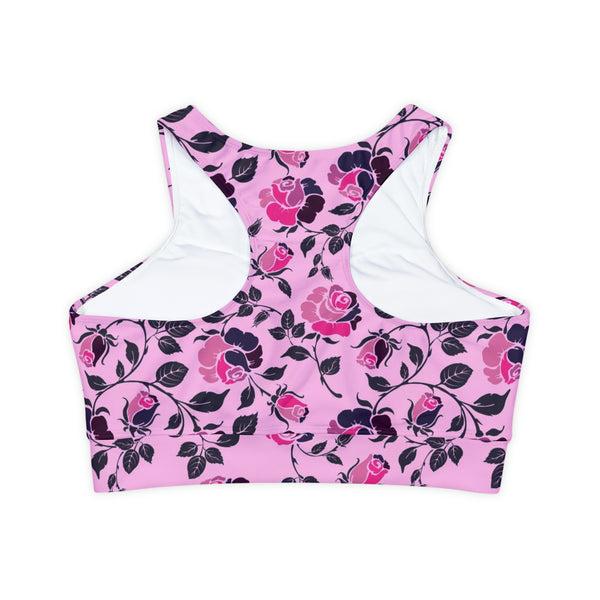 Fully Lined, Padded Sports Bra (AOP) - Objet D'Art