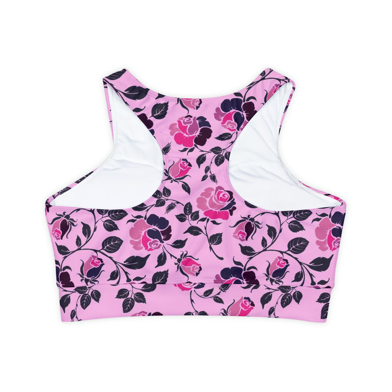 Fully Lined, Padded Sports Bra (AOP) - Objet D'Art