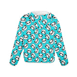robin's egg panda print Women's Lightweight Sun Protection Hoodie (Model H62)