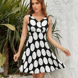 V-Neck Sleeveless Dress (NZ022)  Frocks