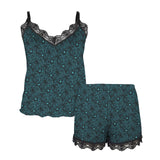 Paisley Women's Lace Camisole Pajama Set
