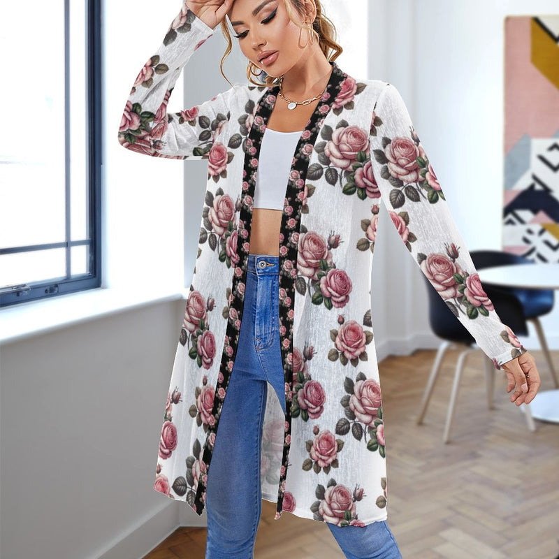 Women&#039;s Mid-Length Cardigan (NZ060) Medium length cardigan