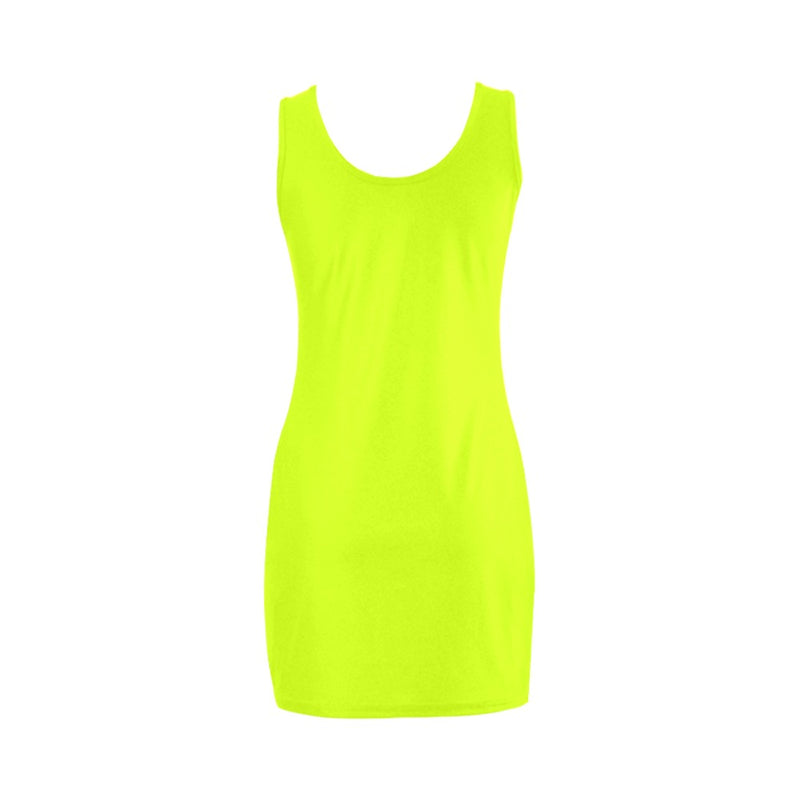 neon green solid 10B Medea Vest Dress (Model D06)