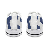 waves blue white print 2A Seattle Low Top Women's Shoes (Model 1013-6)