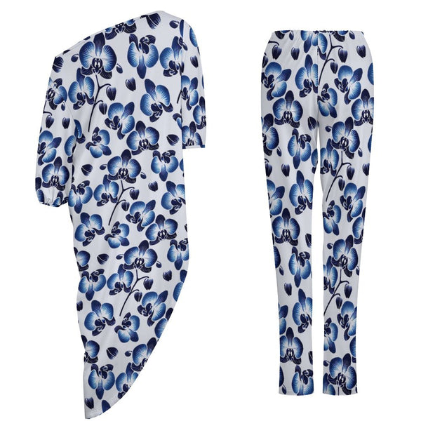 Women&#039;s Off Shoulder Two-piece Set Diagonal shoulder two piece set