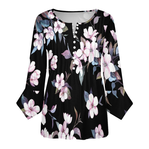 Women&#039;s Ruffled Petal Sleeve Top Women's ruffled petal sleeve top