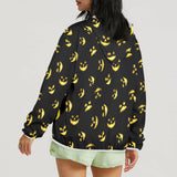 jack o lantern print 4A Women's Lightweight Sun Protection Hoodie (Model H62)