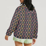 colored rings print 6B Women's Lightweight Sun Protection Hoodie (Model H62)