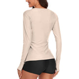 Light-Sand-Colored Sun Protection/Performance Tee