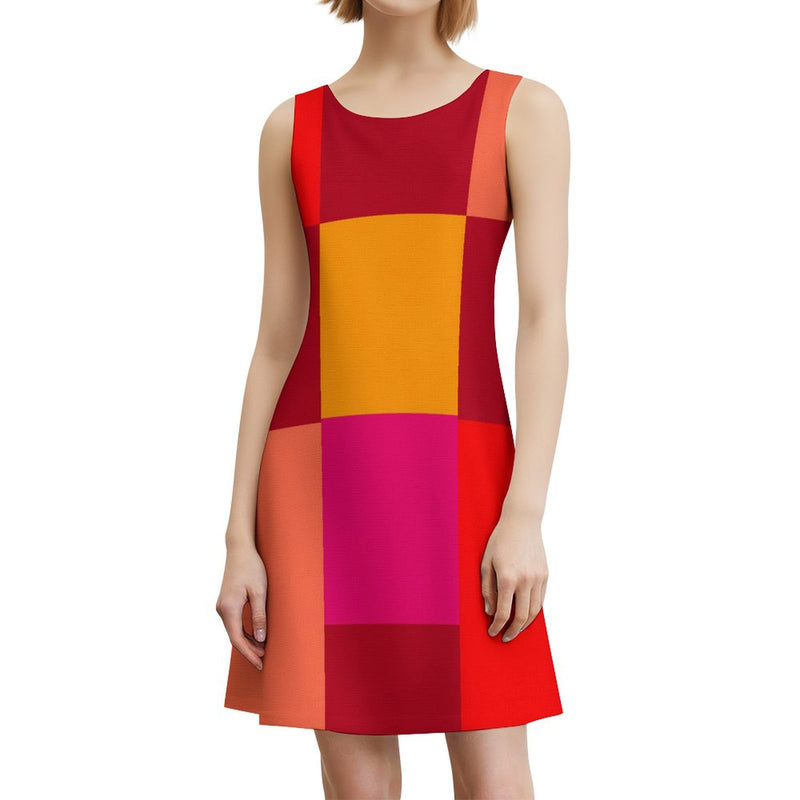 All Over Print Sleeveless Dress Sleeveless dress