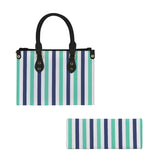 striped print 15A PU Leather Handbag-Small (Model 1747)
